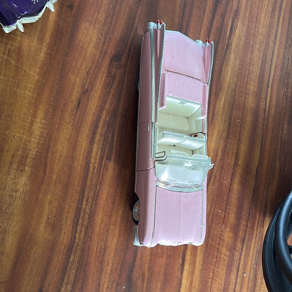 Vintage Pink Convertible Toy Car
